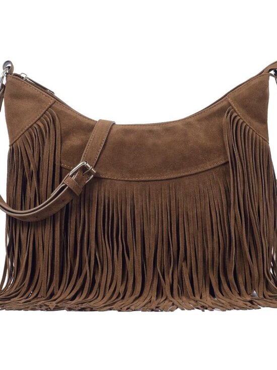 Handbags - Women Fringe Hobo Bag Western Purse Shoulder Bag Vegan Suede Tassel Hippie Cross